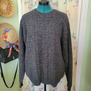 Haggar Dark Heather Grey Crewnwck Sweater Unisex Size L
